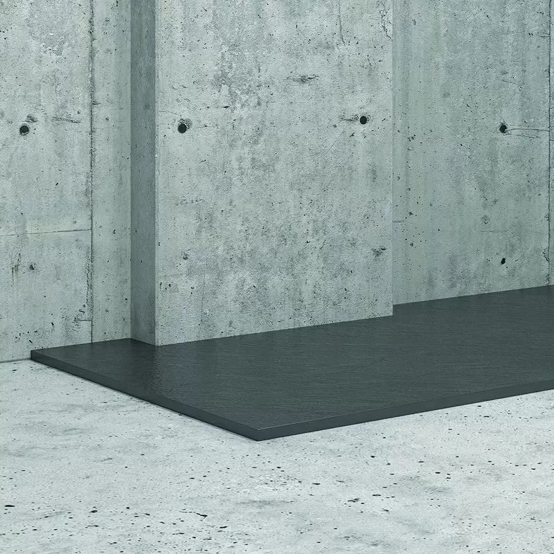 Piatto doccia 140x80 cm effetto pietra colore antracite nero - KAMALU