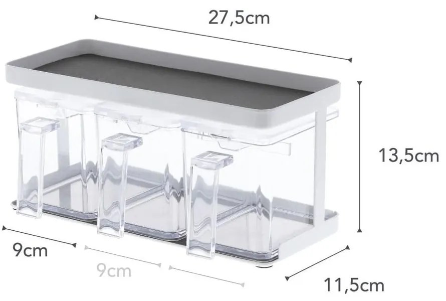 Set di contenitori per alimenti per la farina/per i prodotti alimentari sfusi 3 pz Tower – YAMAZAKI