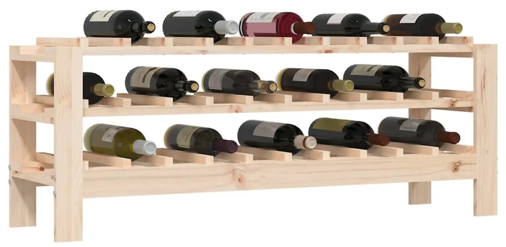 Portavini 109,5x30x42 cm in legno massello di pino
