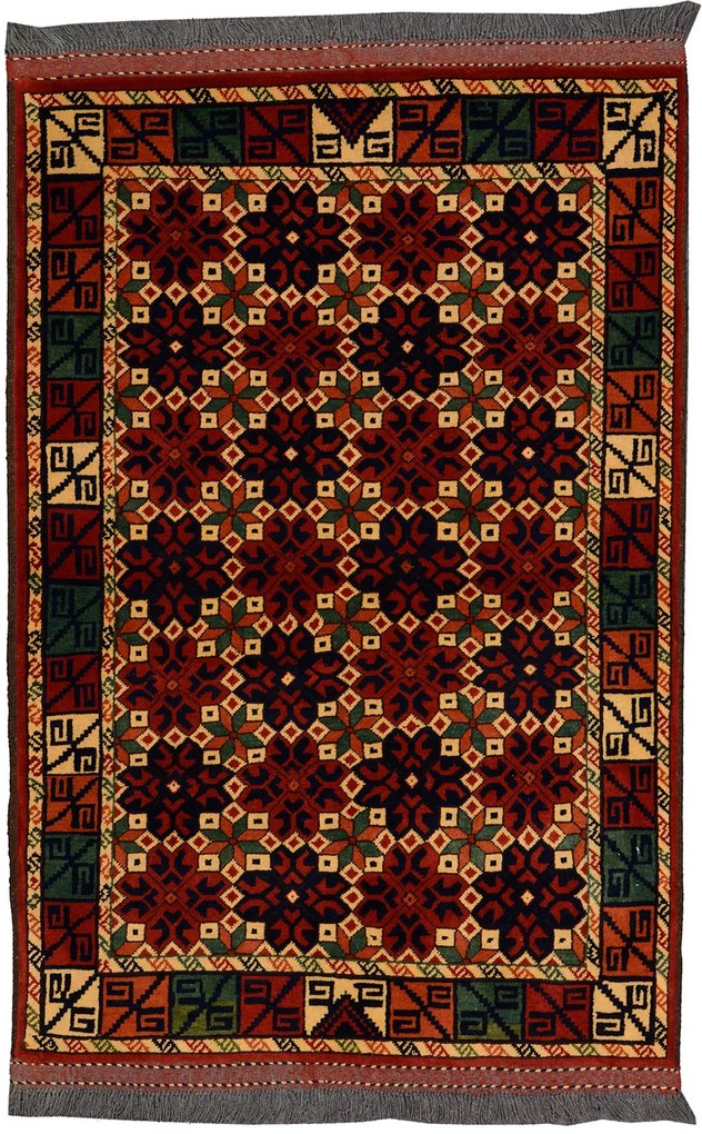 Afghan Tappeto orientale 100 x 150 Rosso (Afghanistan) Annodato A Mano