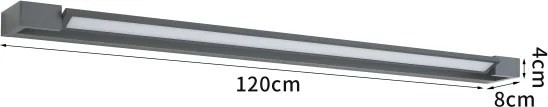 Brilagi-LED Illuminazione per specchio da bagno AQUA LINE LED/36W/230V 120 cm IP44 antracite