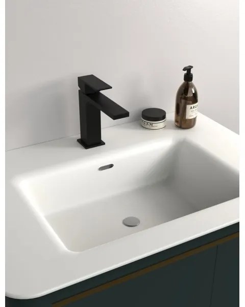 Sapho - Rubinetto del lavandino CUBEMIX 15,3 cm opaco nero