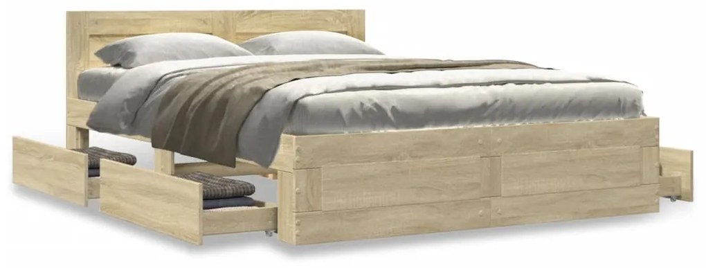 Giroletto Testiera Rovere Sonoma 140x200 Cm Legno Multistrato /
