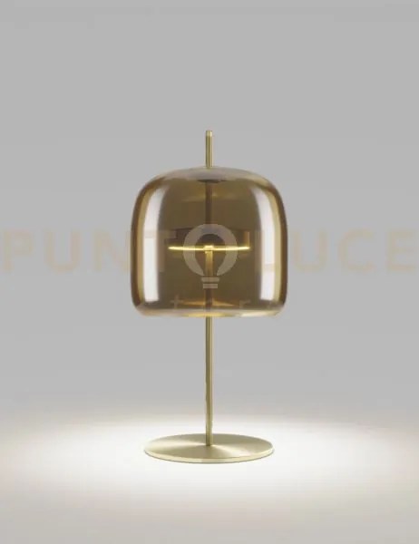 Jube lampada da tavolo p terra bruciata trasparente oro satinato 2 ...