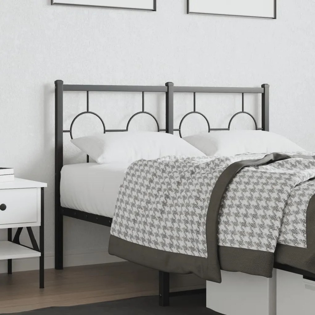 Testiera İn Metallo Nero 120 Cm /