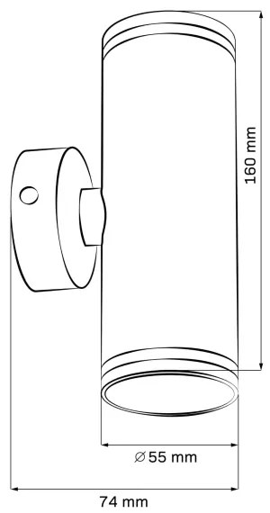 Faretto da parete PARIGI 2xGU10/10W/230V bianco