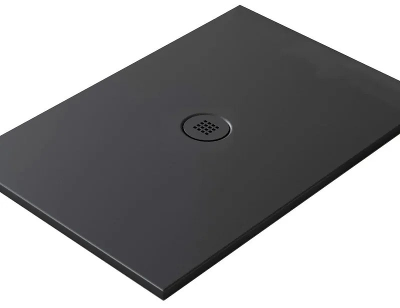 Piatto doccia in ceramica extra slim nero L 170 x L 70 cm opaco