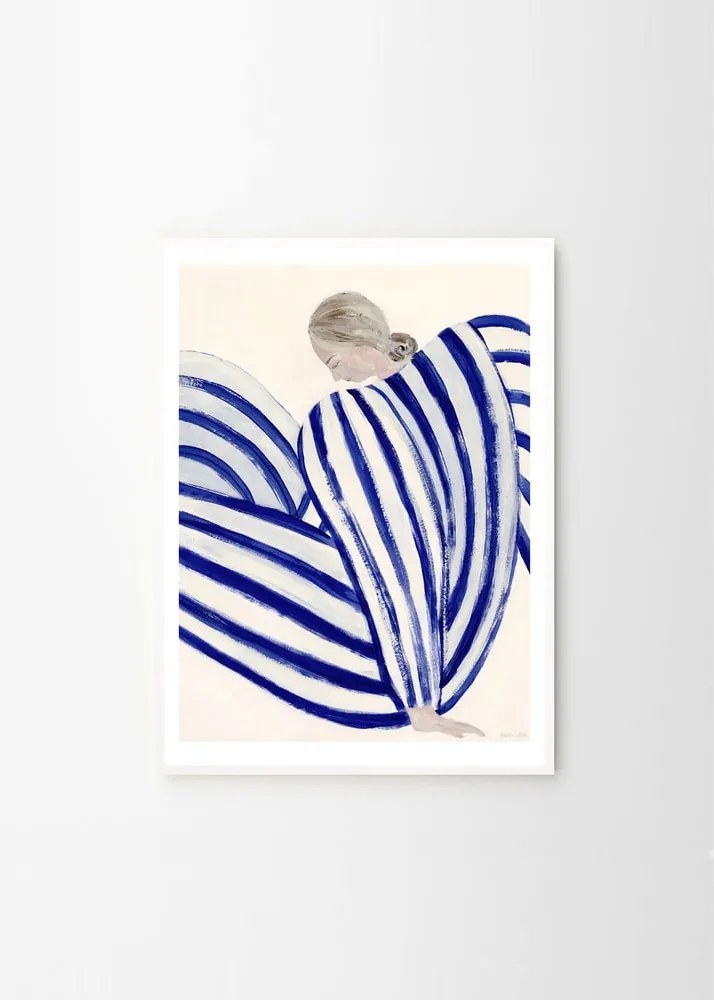 Poster 50x70 cm Blue Stripe at Concorde – Sofia Lind – The Poster Club