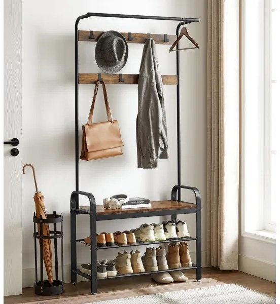 Appendiabiti a piantana NAVOR marrone/nero