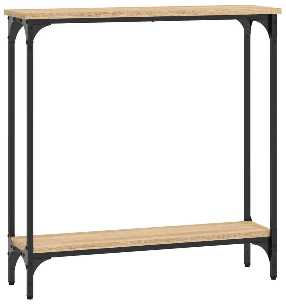 Tavolino consolle rovere sonoma 75x22,5x75cm legno multistrato