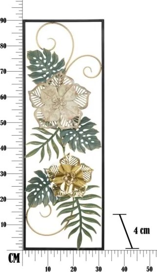 Pannello decorativo rettangolare in metallo 31x4x90 cm Campur Verticale