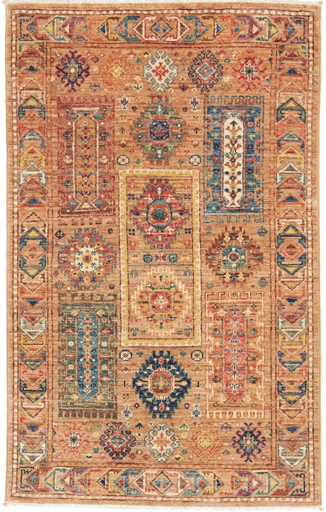 Samarkand Tappeto 80 x 120 Marrone (Pakistan) Annodato A Mano
