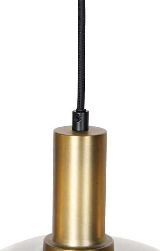 Lampada a sospensione intelligente nera con vetro fumé 4 luci incl. Wifi A60 - Zuzanna