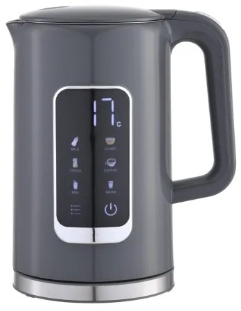 Bollitore con display LCD 1,7 l 2200W/230V grigio + tazza da viaggio 450 ml
