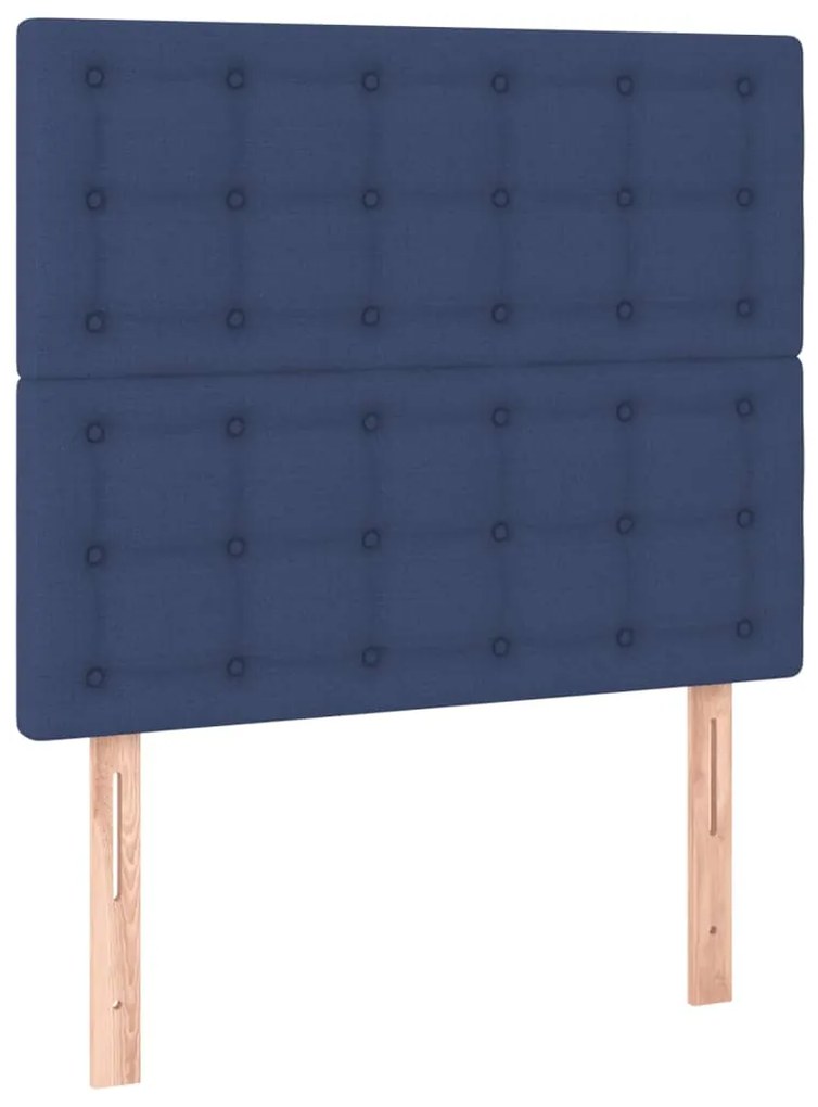 Giroletto a molle con materasso blu 120x200 cm in tessuto