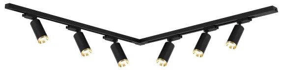 Faretto per sistema a binario MICA 6xGU10/10W/230V nero/oro