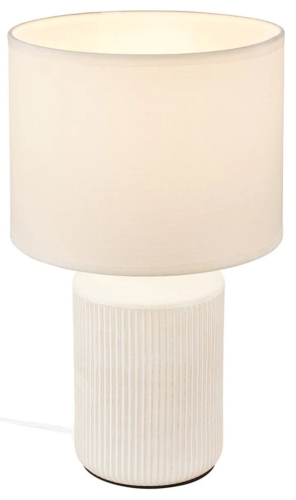 Lampada Da Tavolo Contemporanea Ino Ceramica Bianco 1 Luce E27