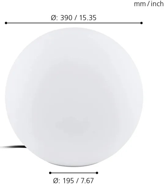 Eglo 98106 - Lampada da esterno LED RGBW MONTEROLO-C LED/9W/230V IP65 Ø390