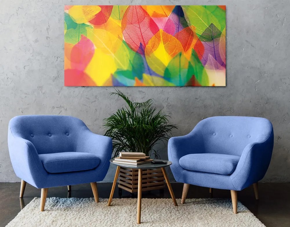 Quadro su tela – Foglie in colori autunnali