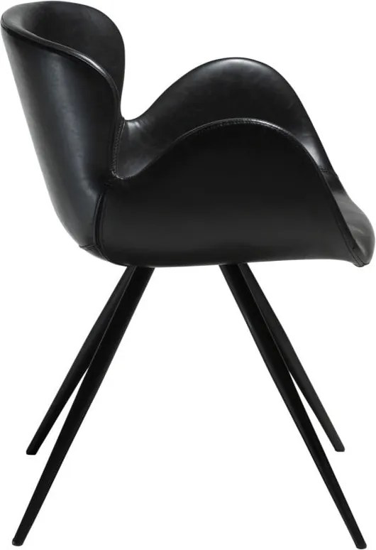 Sedia da pranzo nera in imbottito con braccioli Gaia – DAN-FORM Denmark