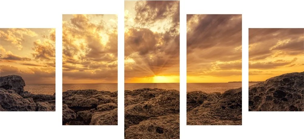 Quadri 5 pezzi – Scogliere del mare
