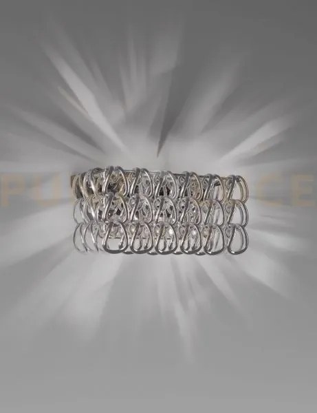 Giogali applique a parete 2 cristallo argento e cromo lucido 2 luci...