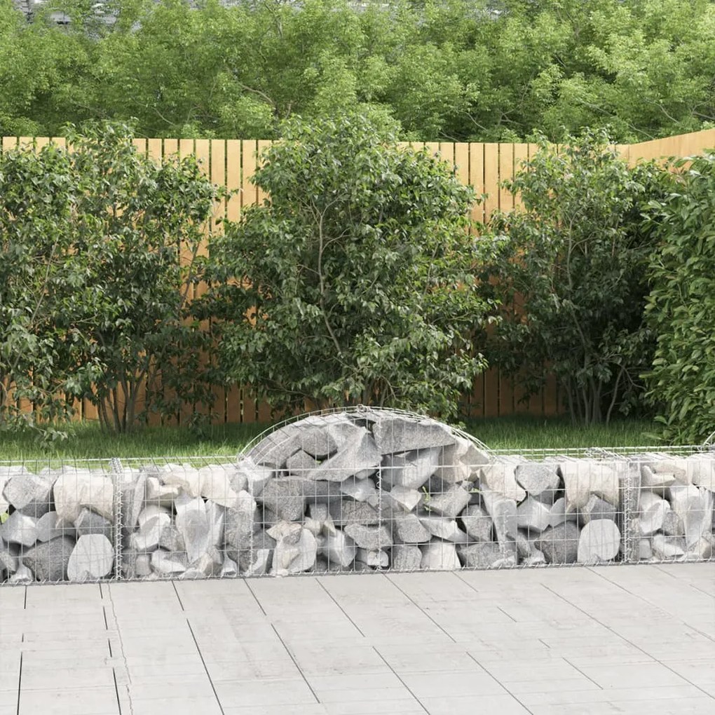 Cesti Gabbioni Ad Arco 15 Pz 200x50x40/60 Cm Ferro Zincato /