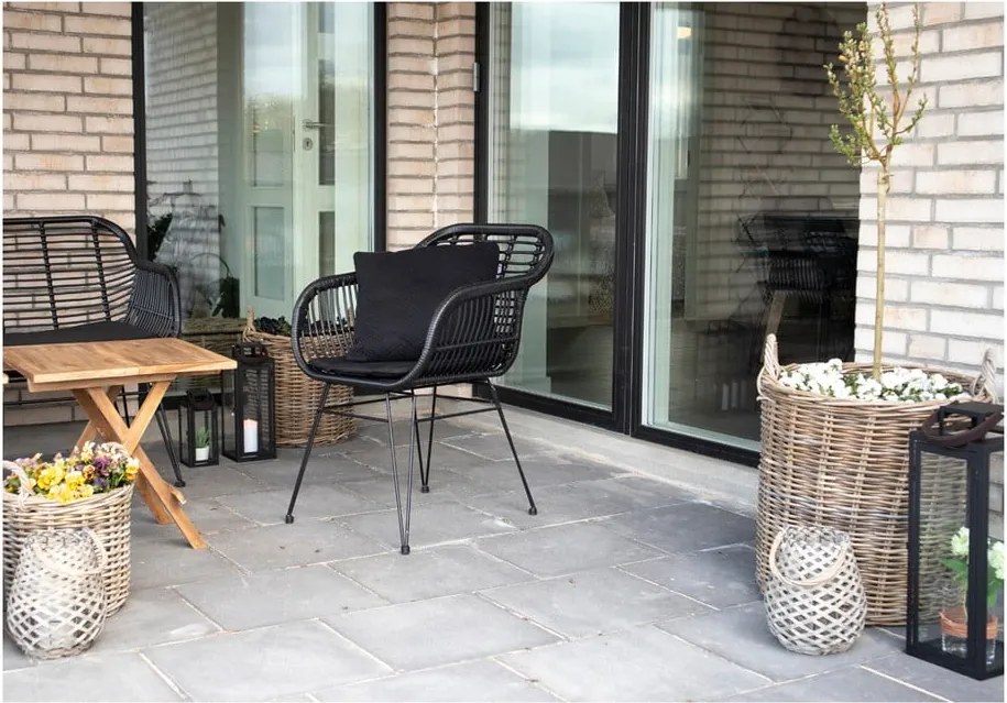 Set di 2 poltrone da esterno in rattan con cuscino Trieste - House Nordic