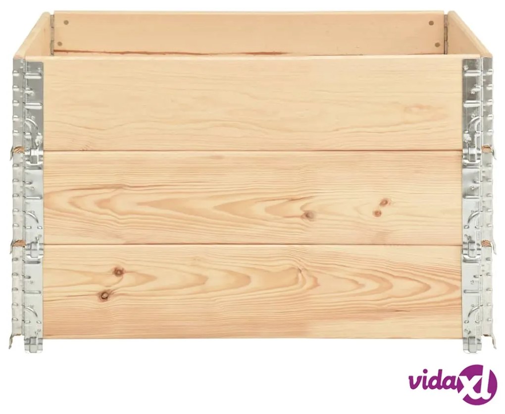 vidaXL Fioriere Rialzate 3 pz 100x100 cm in Legno Massello di Pino