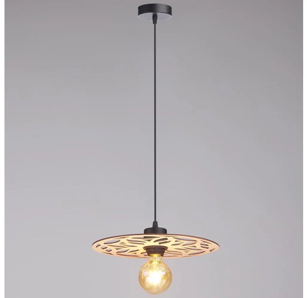 Lampadario a sospensione con filo FALCO 1xE27/60W/230V diametro 30 cm beige