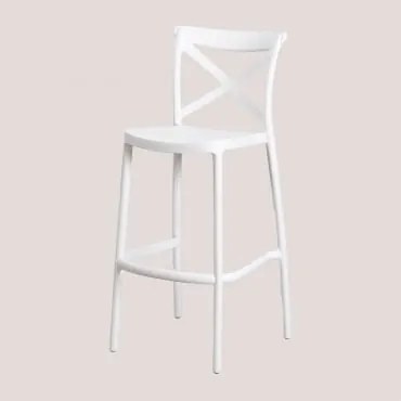 Sgabello Alto Otax Bianco & ↑75 Cm - Sklum