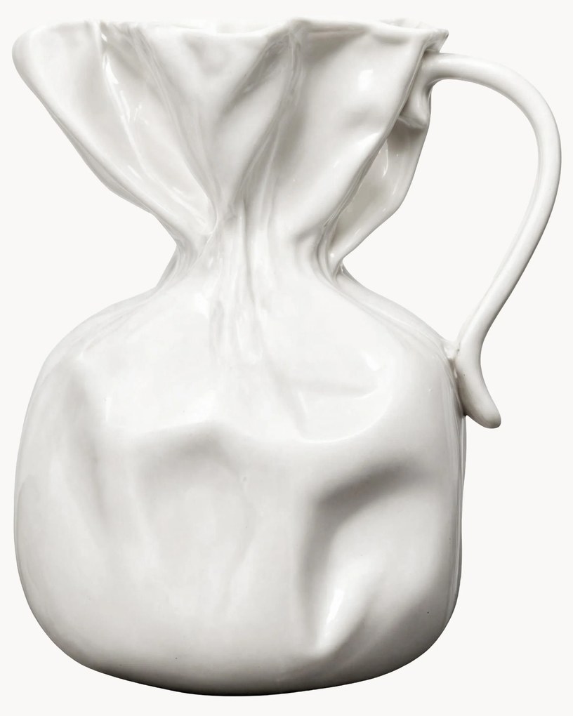 Vaso in porcellana Crumple, alt. 26 cm