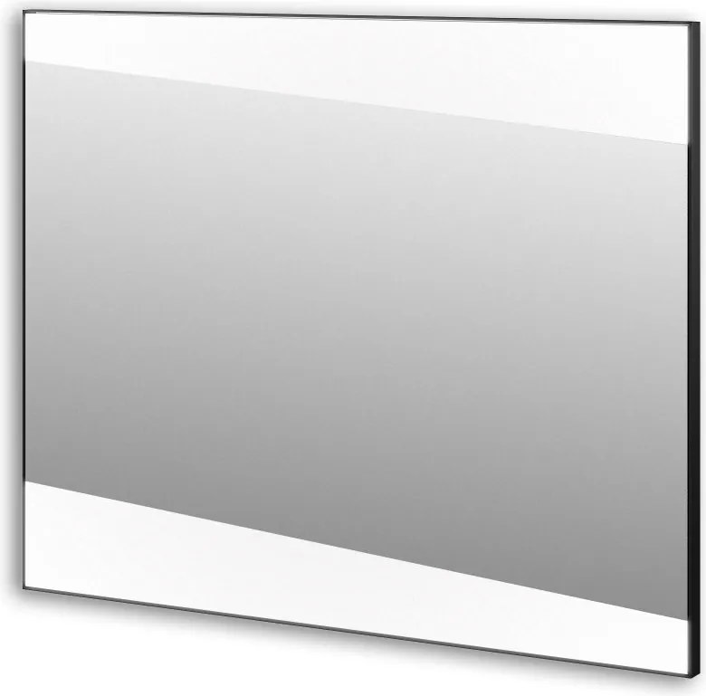 Specchio con illuminazione integrata bagno rettangolare Qubo BADEN HAUS L 80 x H 80 x P 3 cm nero