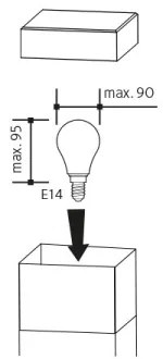 Lampada da esterno con sensore e presa GARD 1xE14/60W IP44