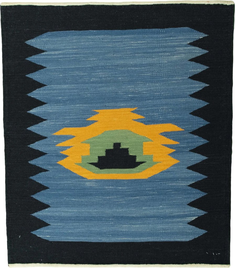 Kilim Tappeto 110 x 90 (Iran) Tessuto A Mano