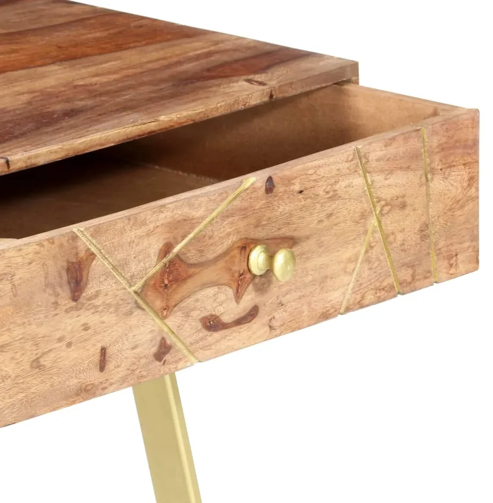 Scrivania con cassetti 100x55x75 cm legno massello di sheesham