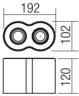 Redo 01-1309 - Faretto KATO 2xGU10/35W/230V
