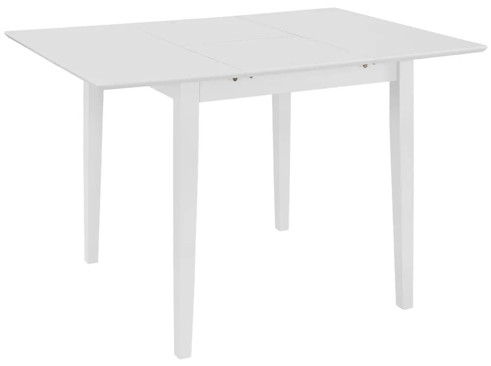 Tavolo Da Pranzo Estensibile Bianco (80-120)x80x74 Cm İn Mdf /