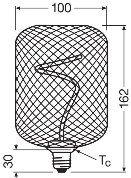 Lampadina LED dimmerabile DECOR FILAMENT E27/3,5W/230V 1800K nero - Osram