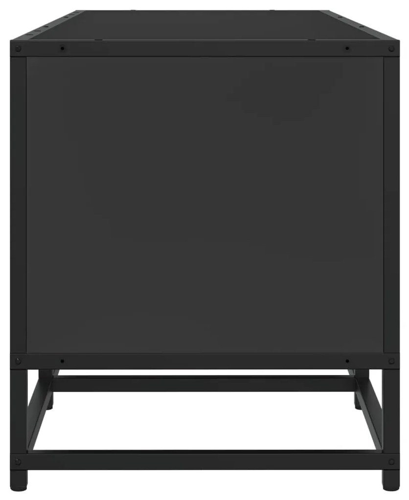 Mobile porta tv nero 100x35x41 cm in truciolato e metallo