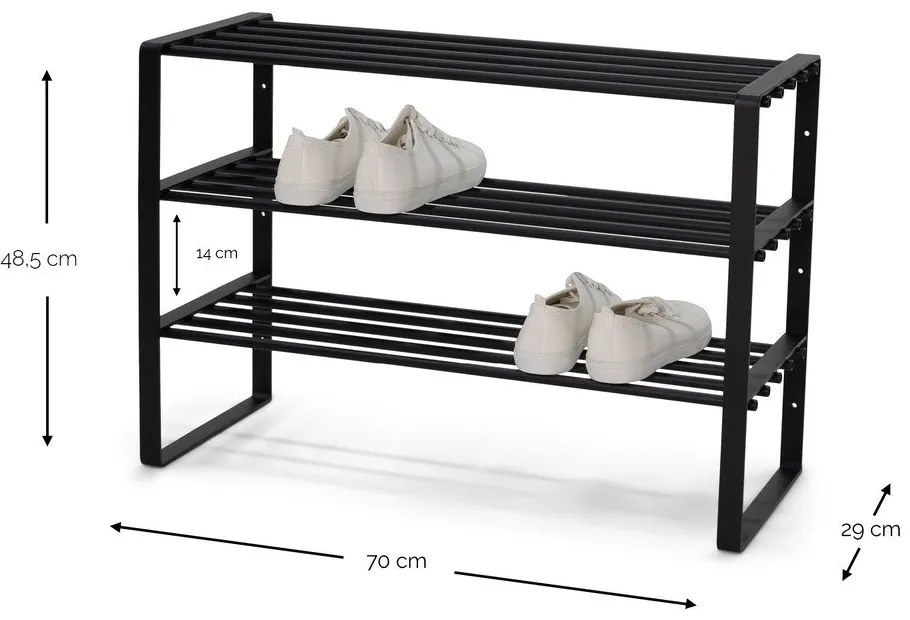Scarpiera bianca in metallo 70x49x29 cm Rex – Spinder Design