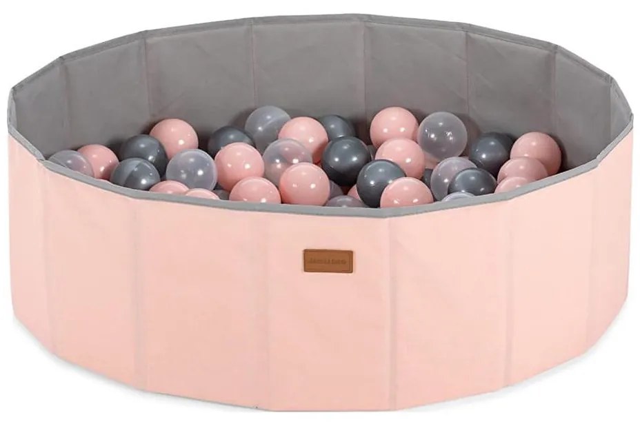 Piscina secca per bambini con palline pr. 80 cm rosa/grigio