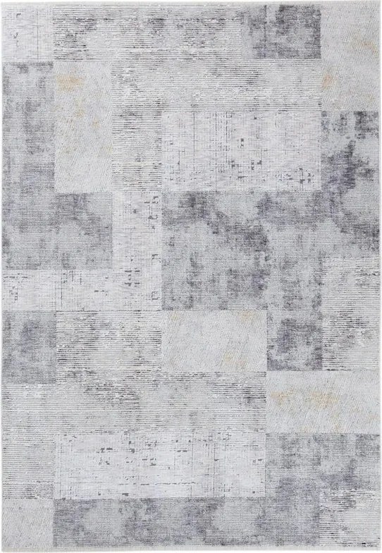 Tappeto Levante c in poliestere grigio argento L 300 x L 200 cm
