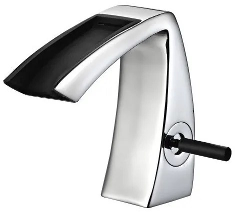 Treemme Archè IT2422CCELZZ miscelatore lavabo bidet monocomando con flusso a cascata e leva stick cromo