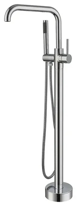 Rubinetto da terra per vasca freestanding cromato