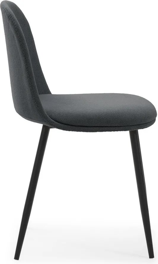 Sedie da pranzo in set in grigio scuro 4 pz Malila – Marckeric