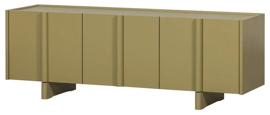 Mobile TV verde in pino massiccio 152x53x46 cm Basu – WOOOD