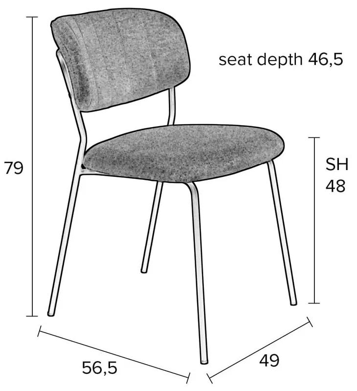 Set di 2 sedie da pranzo in colore salmone Jolien - White Label