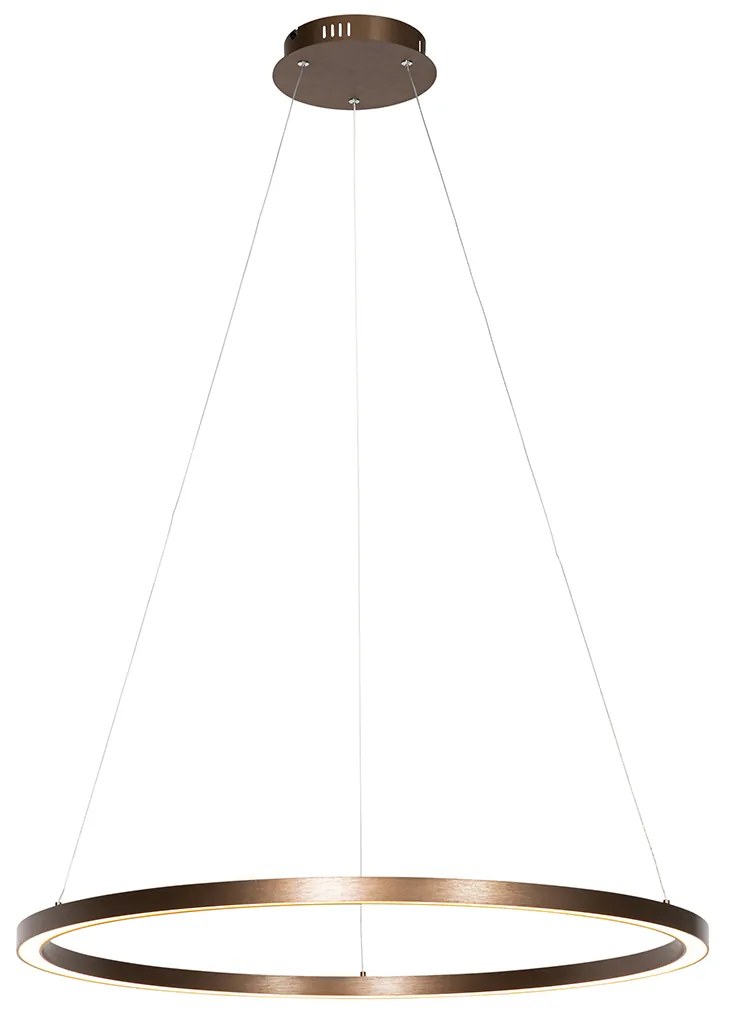 Lampada a sospensione bronzo 80 cm con LED a 3 livelli di dimmerazione - Girello