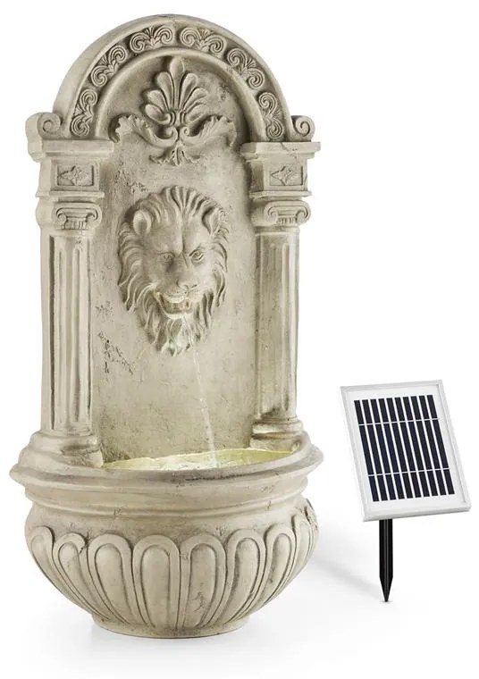 blumfeldt Löwenstein Fontana a Muro da Giardino LED Solare 2W Roccia